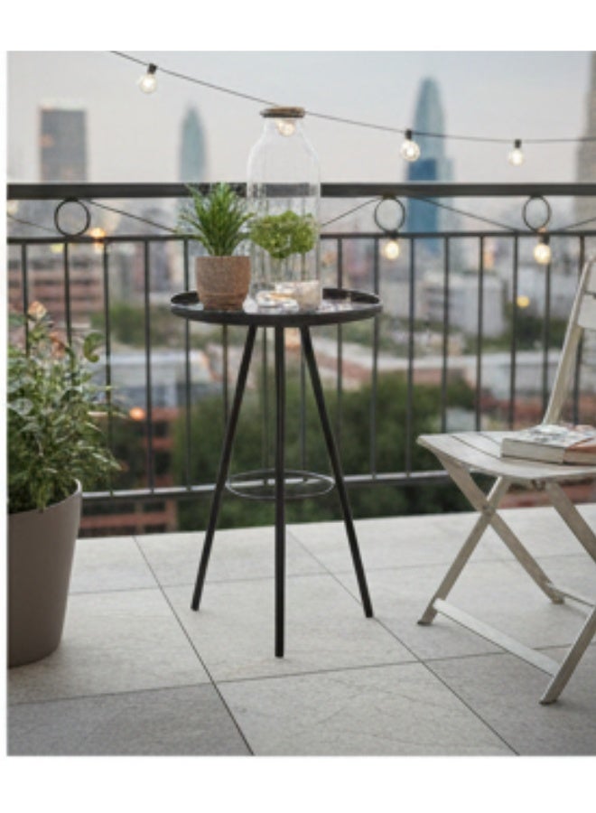Ornate Metal Display Table – Small Decorative Accent Stand for Indoor and Outdoor Use – Perfect for Plants, Lanterns and Home Decor - Image 2